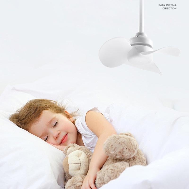 5.5inch Chandelier Fan E27 Thread Ceiling Fan 360 Degree Adjustment Low Noise Electric Fan Cooling Fan for Indoor