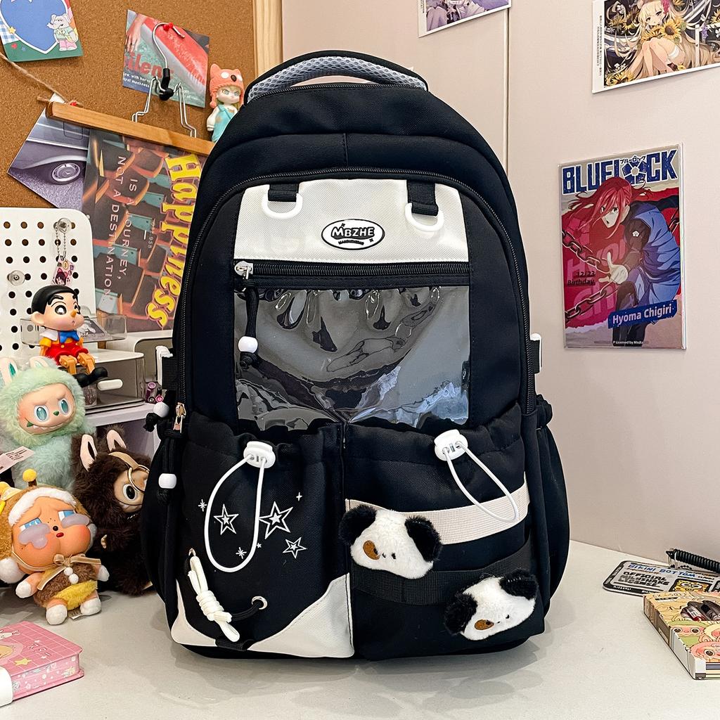 Cute Girl School Bag Junior High School Birthday Is a Pain Bag In the Transparent Bar Ins Style Backpack Large Capacity Class Backpack