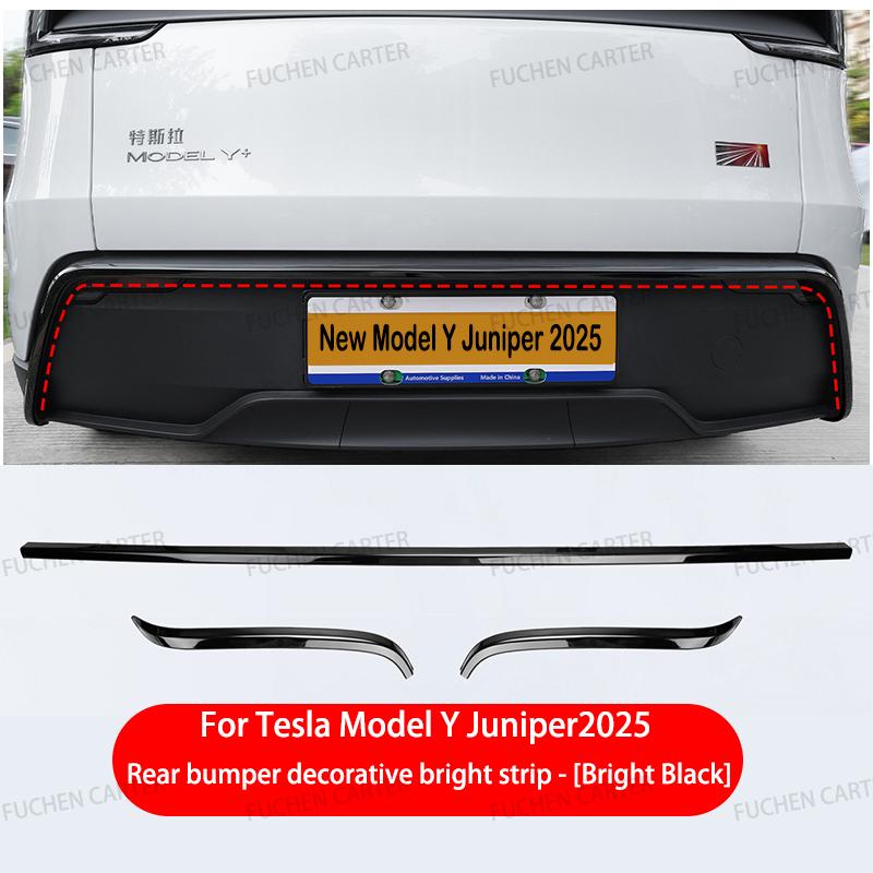 For Tesla New ModelY Juniper 2025 2026 Car stainless steel Rear Bumper Cover Protect  collision prevention Strip Trim Accessorie