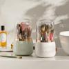 Cosmetics Storage Box Rotating Dustproof Makeup Brush Storage Tube Dresser Table Pen Holder Lipstick Shelf