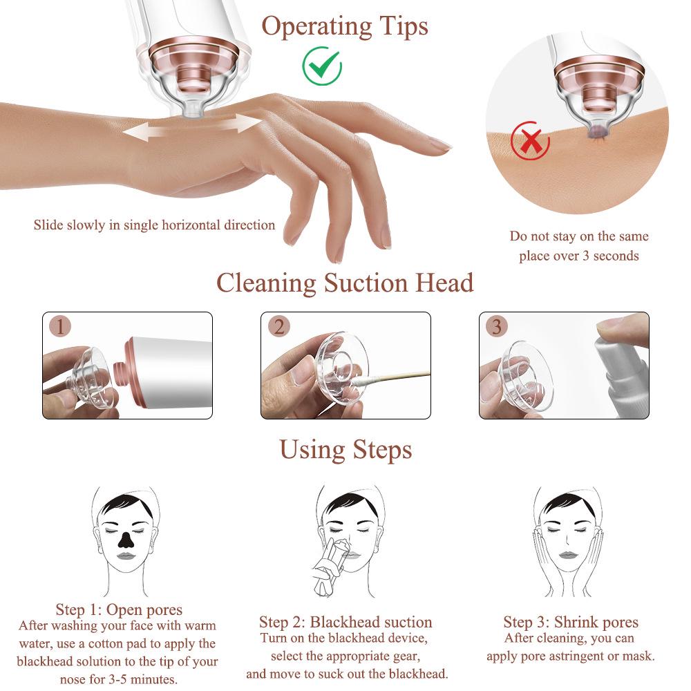 Rechargeable Blackhead & Pore Cleaner Suction Instrument