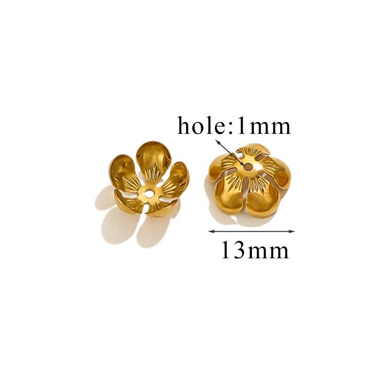 Stainless Steel Petal Bead Caps, Bead Caps with 18k Vacuum Plating, Diy Necklace Bracelet Jewelry