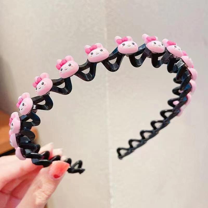 Summer Cartoon Wave Headband Children'S Candy Color Headband Hairpin Bangs Broken Hair Finishing Artifact Girls Hair Accessories Women