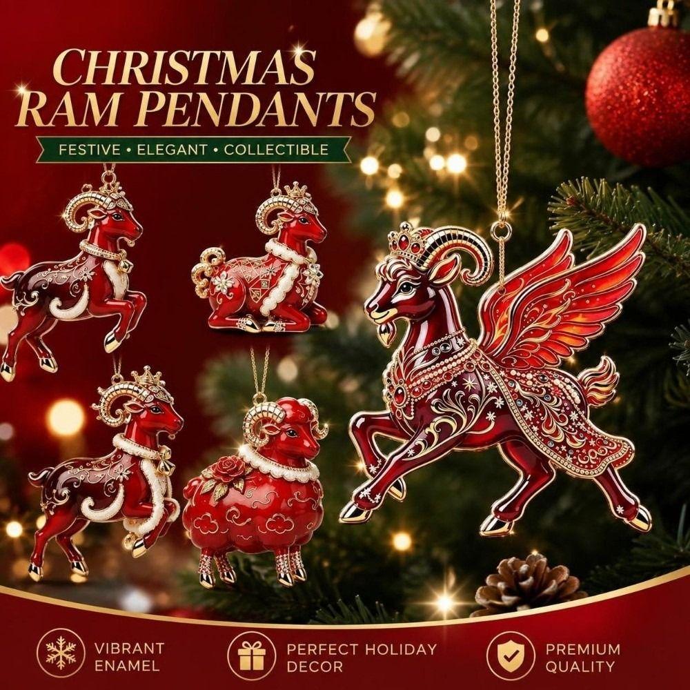 2D Christmas Tree Ornament Hanging Christmas Decor New Christmas Sheep Ornament Home