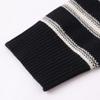 Autumn 2025 Wool Knitwear: Elegant Striped Lapel for Middle-Aged Women