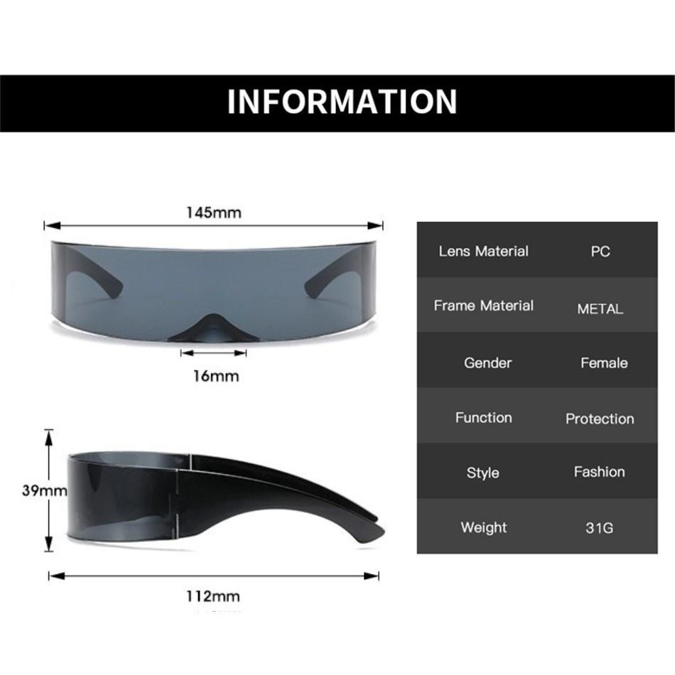 Future Cyberpunk Rimless Sunglasses Retro Sun Glasses Punk UV400 Mirror Eyewear Vintage Gothic Steampunk Party Glasses