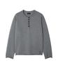 NOISE Vintage Damaged Henley Neck Knit [Gray]