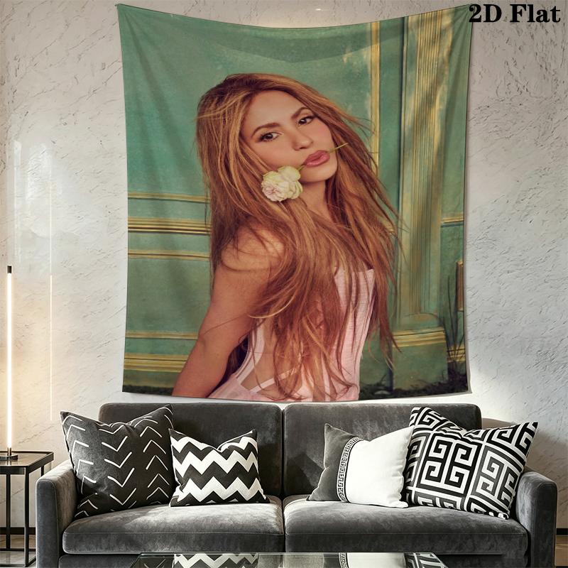 Tapeçaria de Parede Shakira Pendente de Parede Estético Manta de Tecido Impressa Tapeçarias Decorativas para Quarto Sala de Estar Decoração de Casa