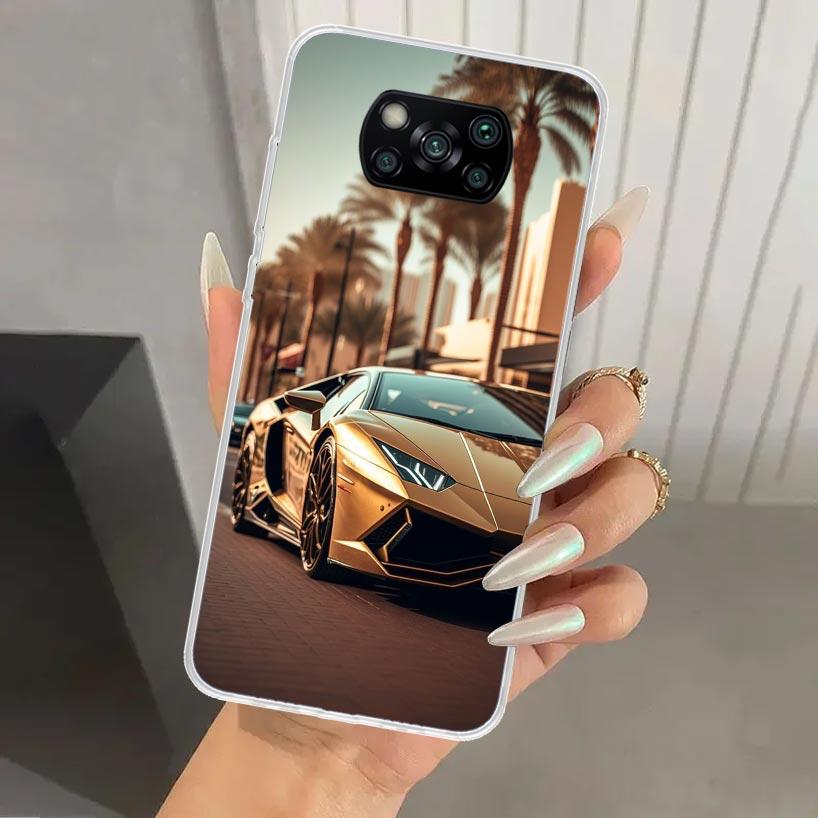 Sports Cars Male Men Phone Case for Xiaomi Poco X5 X6 X7 Pro F7 Ultra M7 Redmi 15 15C 13 13C 12 12C 10 10A 10C 9 9A 9C 9T Shell