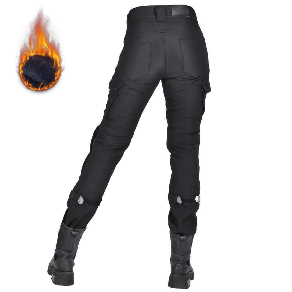 RENHE Winter Motorcycle Thermal Rider Pants with Fleece Lining and Waterproof and Windproof Racing Pants for Warmth and Size 2XS Women's Pants,