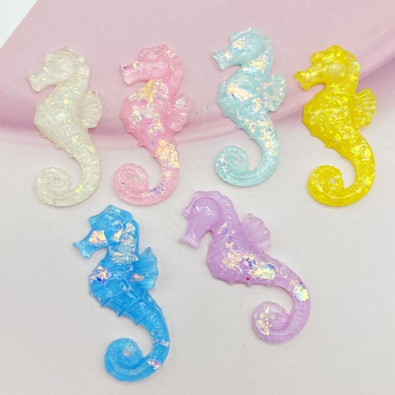 12 Stück Kawaii Süße Gemischte Cartoon Seepferdchen Flache Rückseite Harz Cabochons Scrapbooking DIY Schmuck Bastel Dekoration Zubehör G64