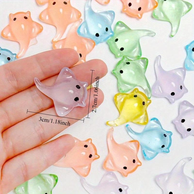 20PCS Miniature Sting Ray Figurines Mini Duck Sculpture Realistic Resin Sting Ray Cake Topper Mini Sting Ray Sea Animal Figurine