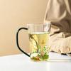 High-Temperature Resistant Borosilicate Glass Teacup with Handle