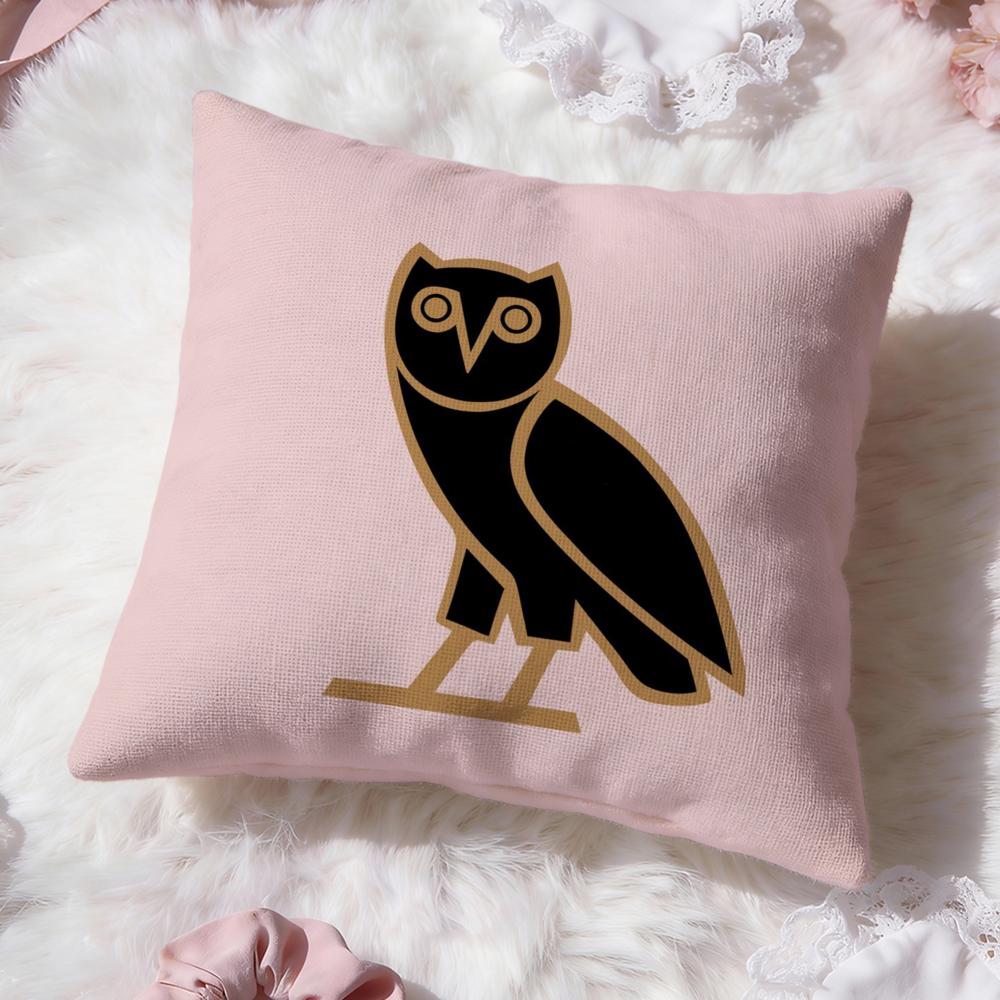 Luxury O-OvO OWLS Cushion Cover Premium Comfort Reversible Pillow Cove -Two in One Design for Any Room & Car Interior