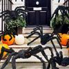 Halloween New Spider Web Triangle Web Simulation Extra Large Plush Spider Ghost Festival Indoor and Outdoor Decoration Road