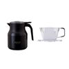Atlas Cafe Link Coffee Server, 850mL, and Dripper Set for 1-2 Cups, Tabletop, Insulated, and Thermos-Compatible, Trapezoidal Design, Direct Drip,