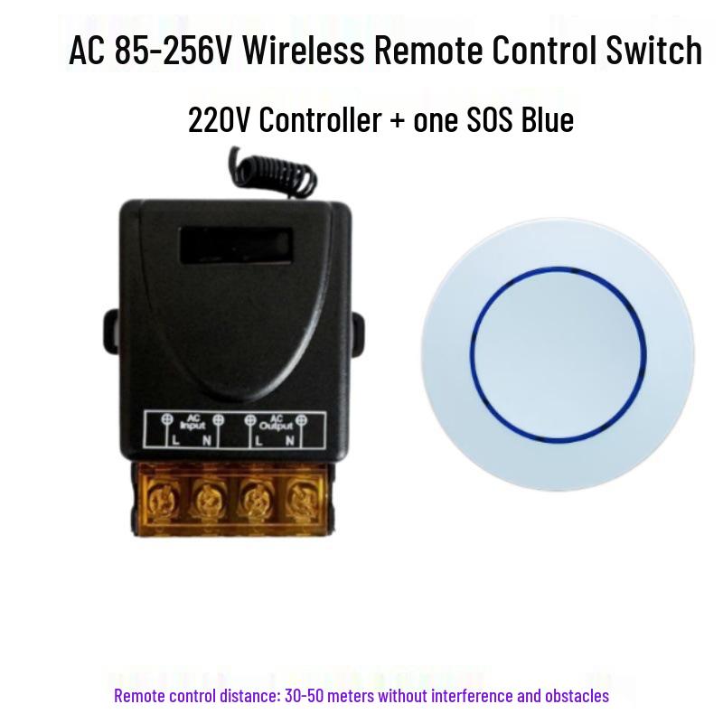 220V 30A Wireless Remote Control Switch for Water Pump, Motor, Range Hood, Exhaust Fan, and Sprayer.