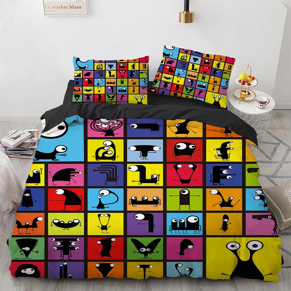 Comforter Microorganism Bacteria Comforter Bedding Set For Winter Little Monster Pathogen Be Riotous With Colour 3D