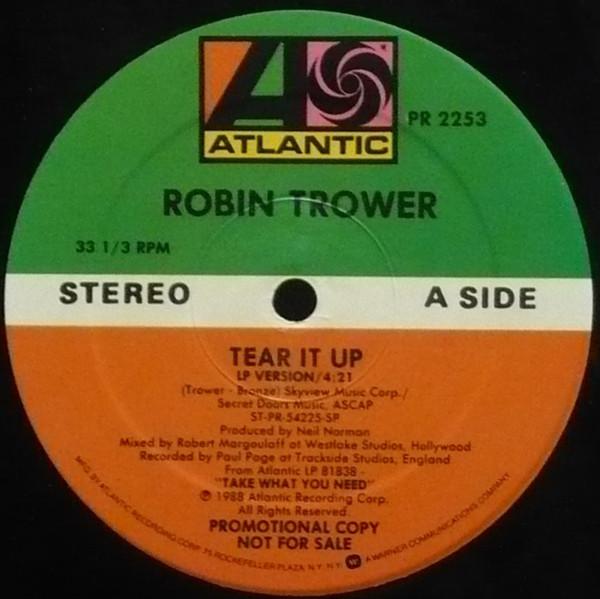 

12inch Record ROBIN TROWER - Tear It Up PR2253 Atlantic 1988 US Rock Used