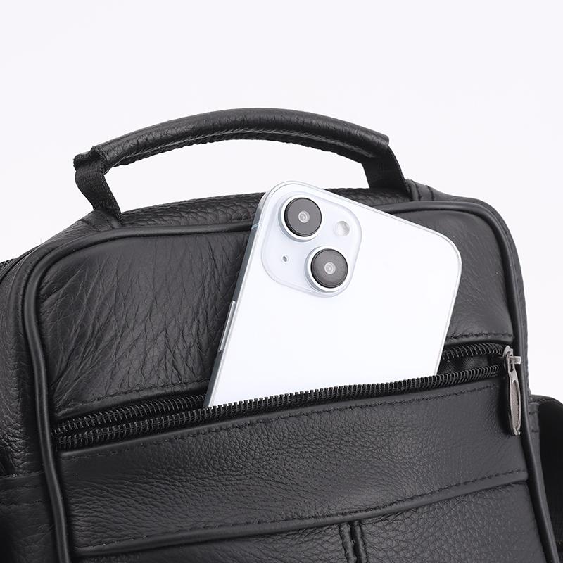 Vintage Leder Umhängetasche für Herren – Klassische Messenger Crossbody Tasche für Business Casual & Reisegebrauch