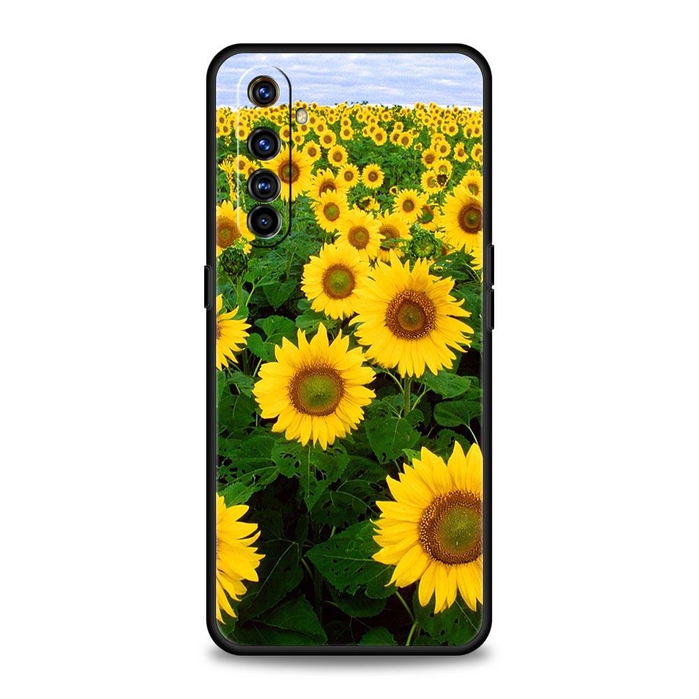 

Красивый летний чехол для телефона с цветком подсолнуха для Realme 12 11 10 9 8 5G 7 6 GT5 GT3 GT2 Pro Plus C21 C25 C35 GT Neo 2 3 3T 5 Realme C25