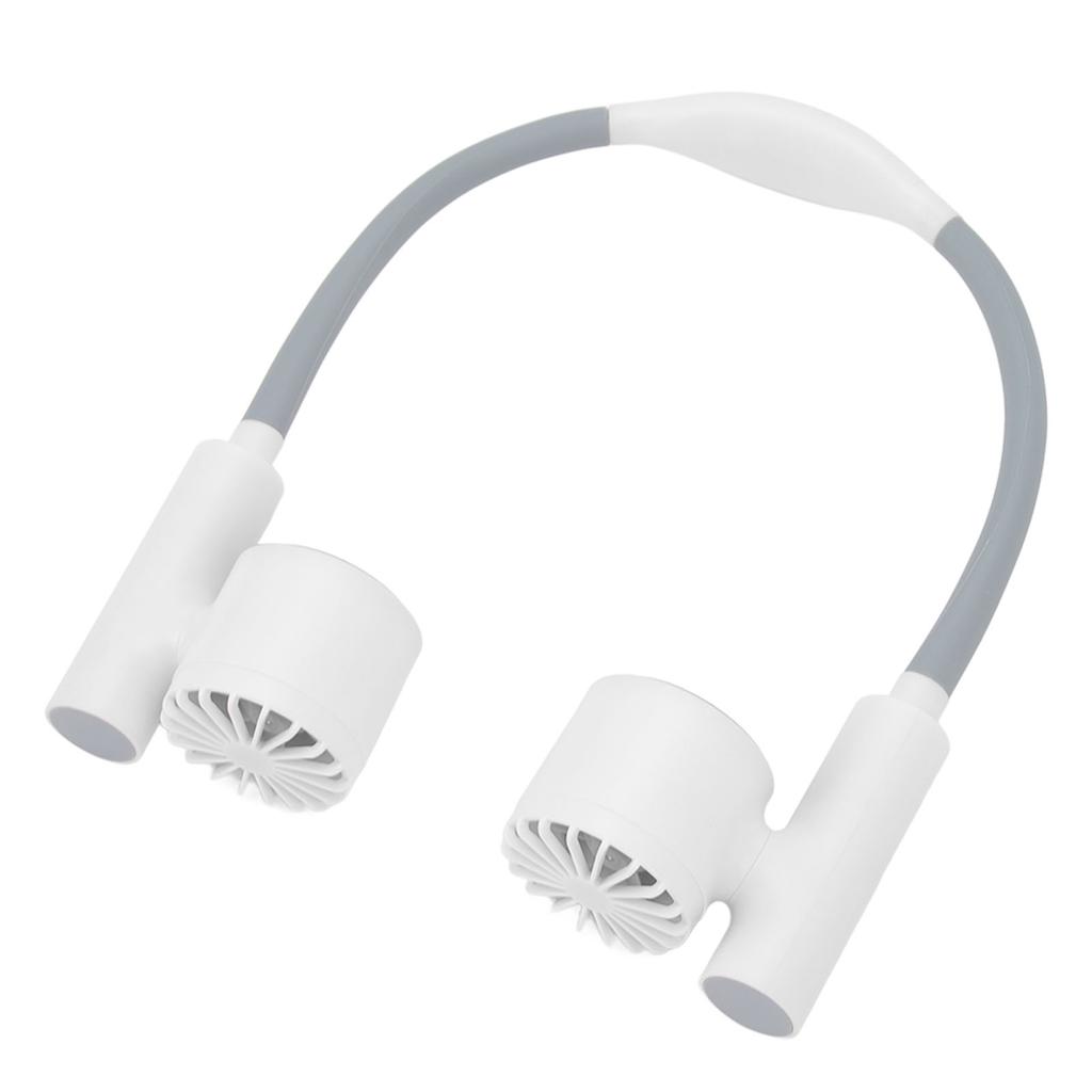 Neck Fan 3 Speed USB Charging Low Noise 2400mAh Battery Bendable Hose 90 Degree Rotating Fan