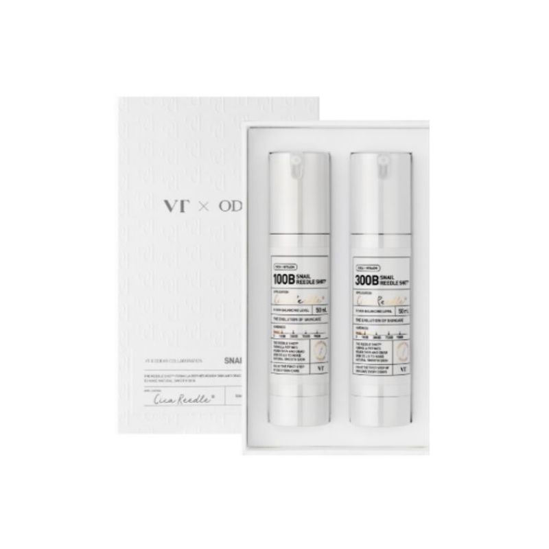 

VT Cosmetics Snail Reedle Shot Odair Double Set (100B: 50ml / 300B: 50ml)
