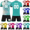 Personlig skjortesett for menn jenter med navnenummer Spesialtilpassede fotballdrakter for gutter treningsdress