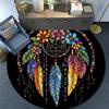 Okrągły dywanik Dreamcatcher, dywanik do salonu, sypialni, sofy, pokoju zabaw, dekoracja, antypoślizgowa mata podłogowa