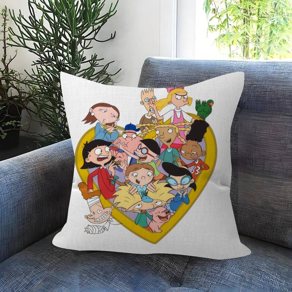Cushion Cover Car Throw Pillow Case For Sofa Car Christmas Gift Xcm Xcm Hhey Arnolds Cartoon