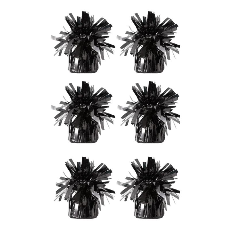 6Pcs Aluminum Foil Balloon Weights With Concrete Base Balloon Holder For Birthday Wedding Gaduation Party Decoration