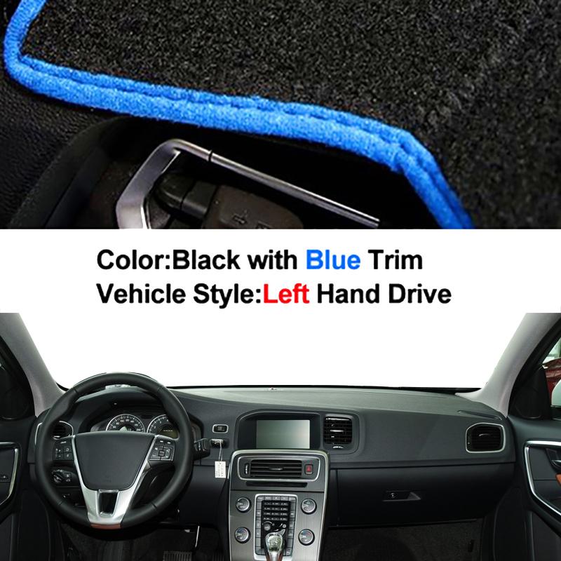 Car Dashboard Cover DashMat Carpet Cape For Volvo S60 2010 2011 2012 2013 2014 2015 2016 2017 Without Audio Protector Cushion
