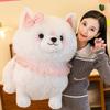 Adorable Pomeranian Plush Dog Toy Realistic Soft Cuddly Stuffed Animal Decoration