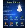 WLJH 10x Blue T3 Neo Wedge Led 3030 SMD Chip 8mm Base Car trument Cluster Light Dashboard Gauge HVAC AC Heater Climate Control Lamps Switch