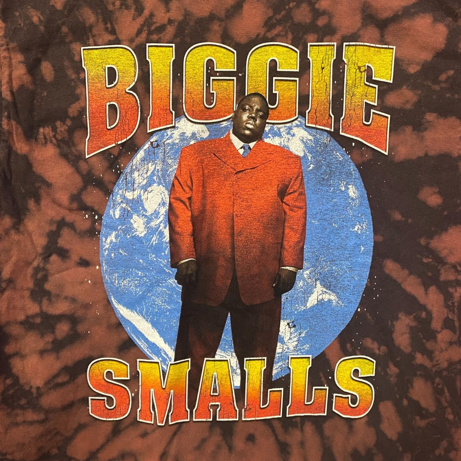 Biggie Smalls Kingpin of Planet Earth Hip Hop Bleach Dye Large XL