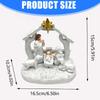 Christmas Nativity Figurines Resin Nativity Scene Statue with Stable Holy Family Statue Table Centerpieces Home Decors