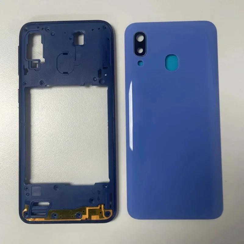 Für Samsung Galaxy A40 2019 A405 SM-A405F A405DS Vollständiges Gehäuse Mittlerer Rahmen + Akku-Rückseite Hinten Mit Kameraobjektiv