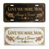 Love You More Mom Metal Wall Sign Vintage Floral Hanging Plaque Rustic Farmhouse Wall Art for Hallway Entryway Bedroom Decor Mother's Day Gift