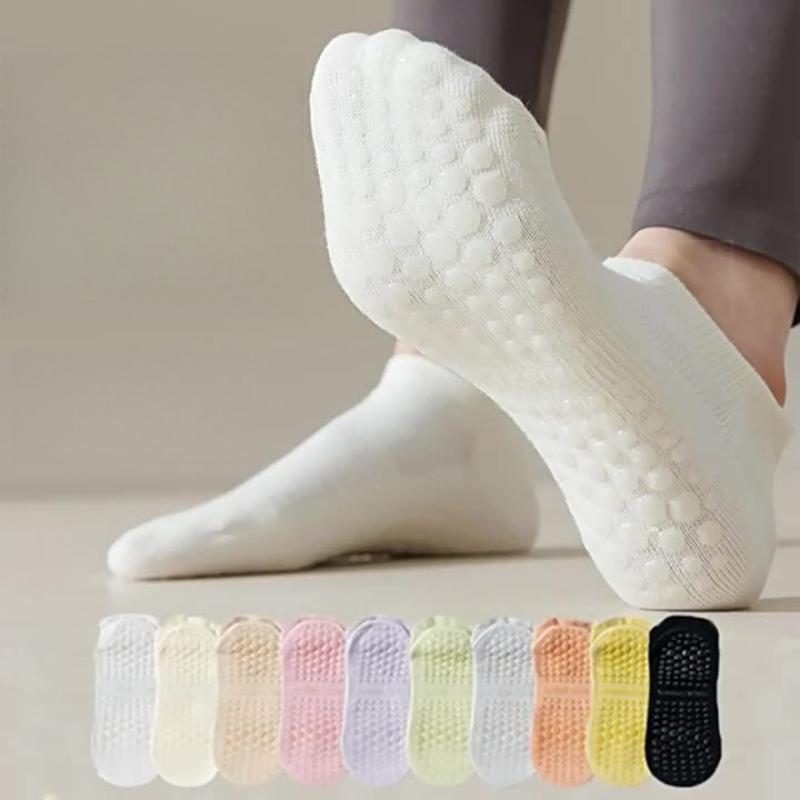 Șosete Sport Fără Cusături pentru Femei, Culoare Proaspătă, Silicon Antiderapant, Șosete Profesionale de Pilates