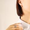 Elegant Gold-Plated Titanium Steel Earrings: Versatile Korean-Style Plain Ring Design for Women