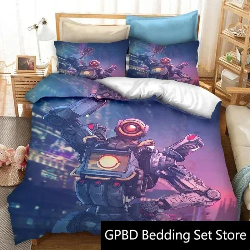 3D Print Apex Legends Game Bedding Set Double Twin King Duvet Cover Comforter Pillowcase Boys Girls Adults Bedroom