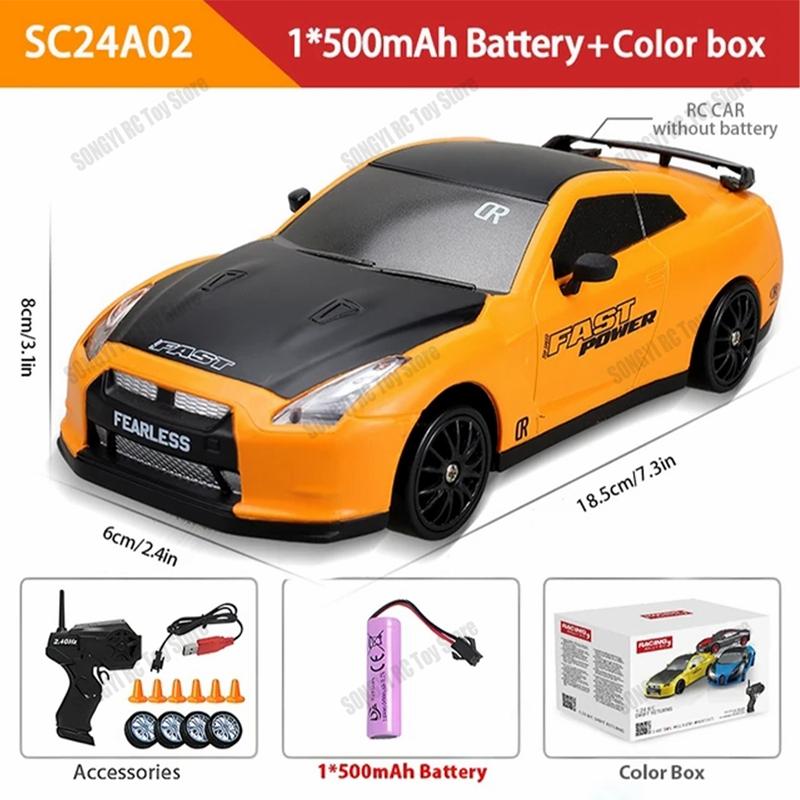 4WD RC Car With LED Remote Control Cars High Speed Fast Drift Racing 2.4G Radio RTR Vehicle GTRPRO Model Toy Kids Children Gift