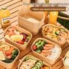 Disposable Kraft Paper Lunch Box For Takeaway & Picnic