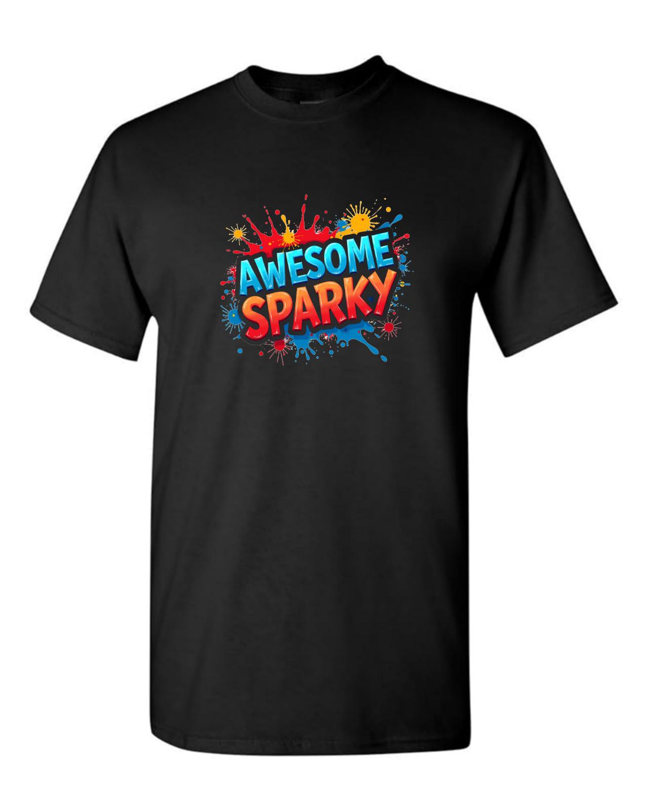 Awesome Sparky Novelty Electrician T Shirt Funny Christmas Or Birthday Ideas XXL
