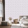 Wallpaper Small Flowers Light Gray and White for Living Room and Bedroom 50x1000