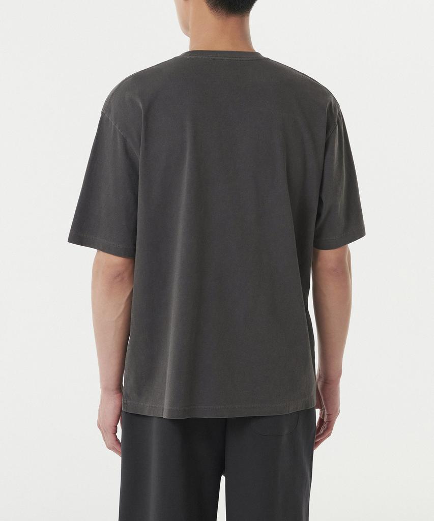 MUSINSA STANDARD Pigment Relaxed Crew Neck T-Shirt [Charcoal Gray]
