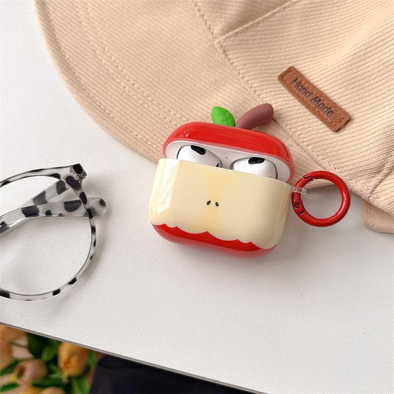 Japan and South Korea Cute Three-dimensional Apple Pendant for AirPods 1 /1 Earphone Protective Case Cover 1pro Second and Third Generation New Models