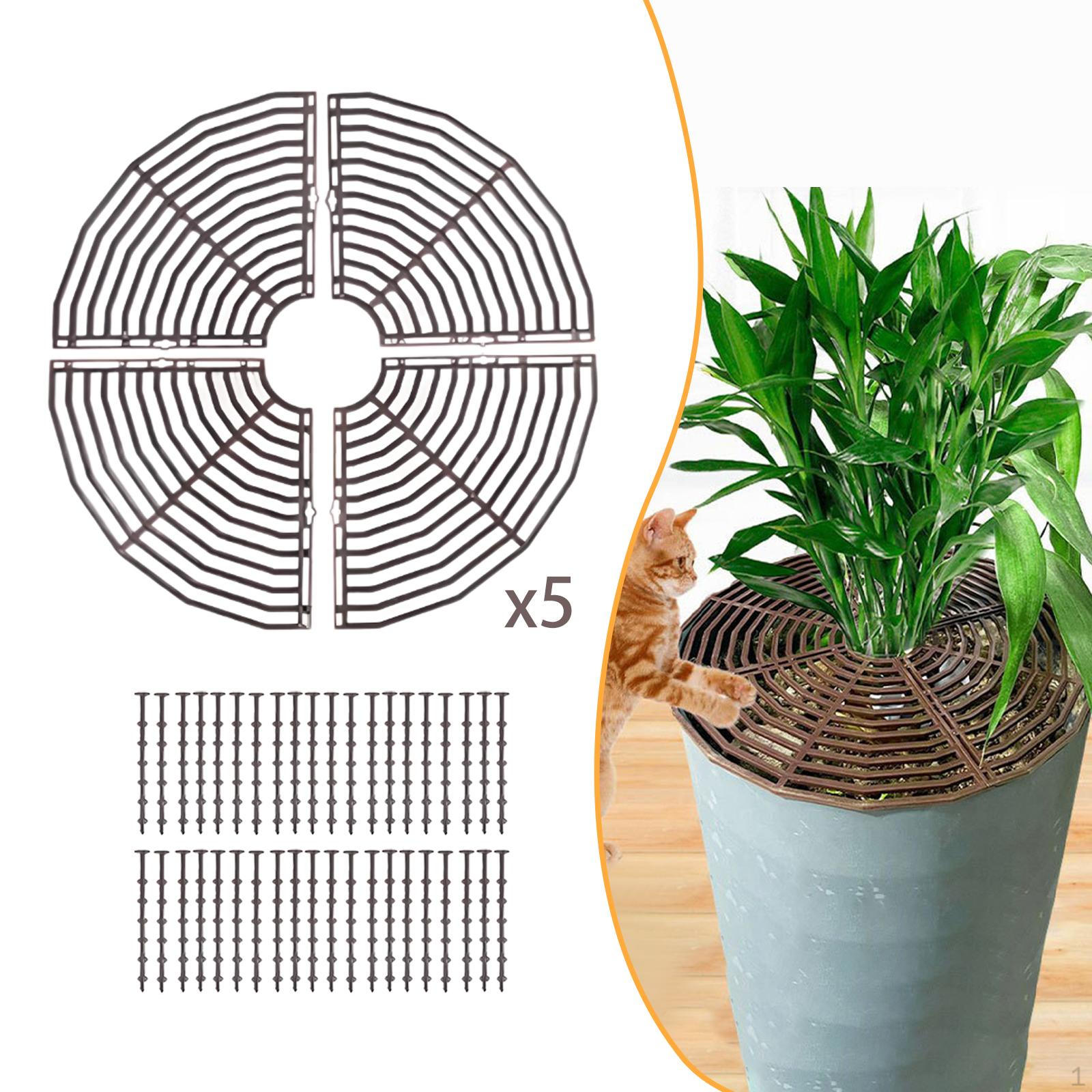 

5 штук сетчатых крышек для горшков, чтобы предотвратить доступ домашних животных к комнатным и уличным горшечным растениям 19cm