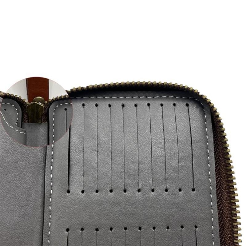 Artificial Crankbait Fishing Tackle Binder Bag Fishing Lure Bag Spoon Baits Trout Lure Wallet PU Leather Organizers Bag