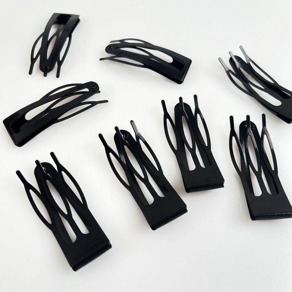 2pcs Three-tooth Hair Barrettes Metal Bangs Hair Clips Durable Bobby Pins  Women Girls